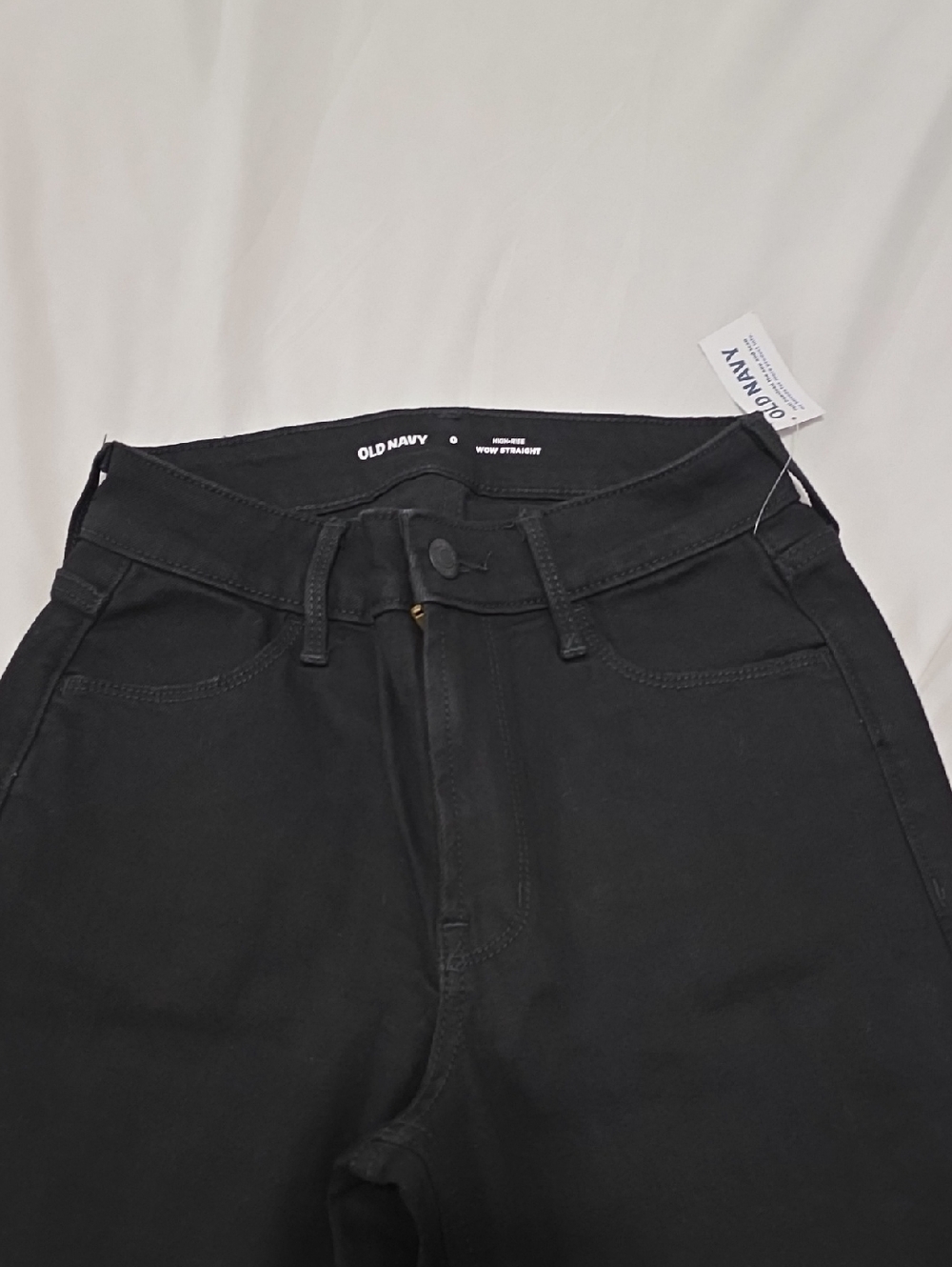 Old Navy High Rise WOW Straight Black Jeans Womens Size 0 - Picture 4 of 7